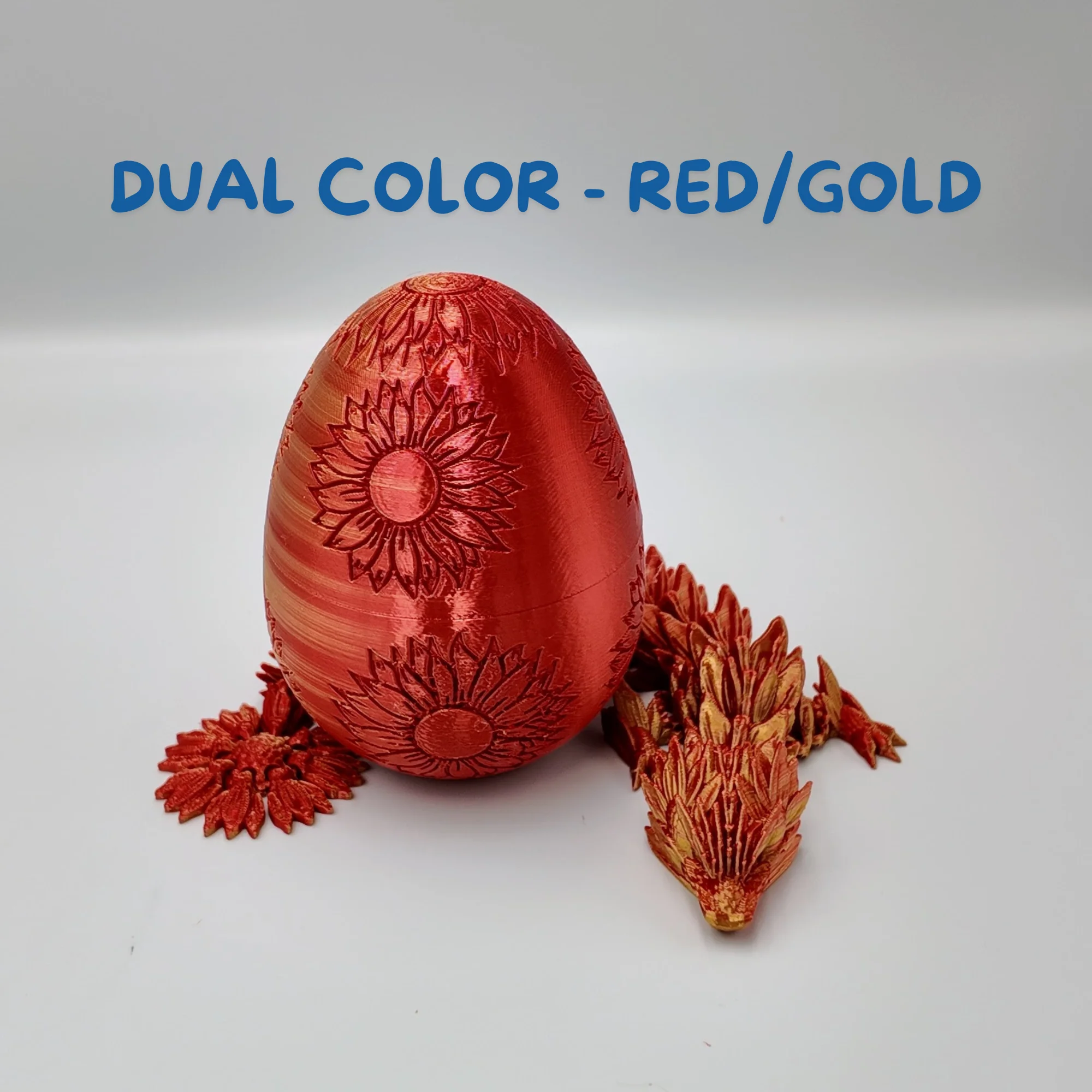 Sunflower Dragon Egg - 12.5" Dragons Articulating Joints - Sunflower Themed - Image 46