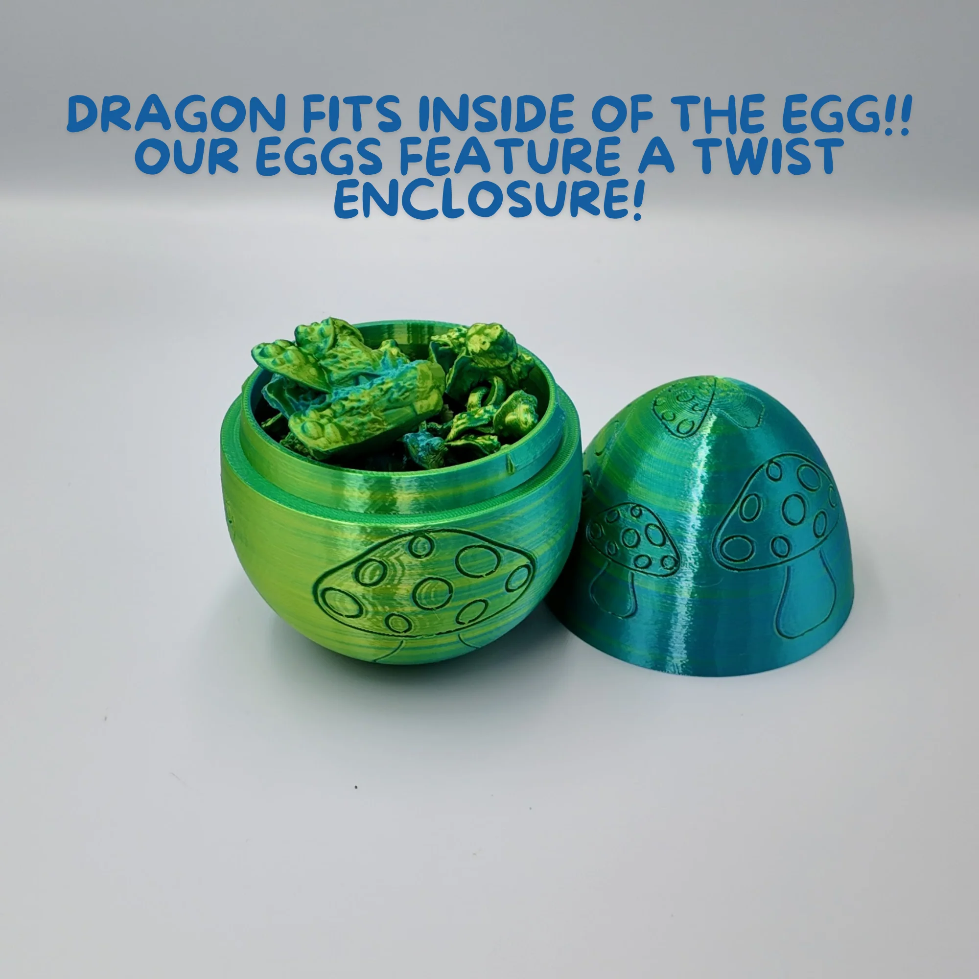 Mushroom Dragon Egg - 16" Dragons Articulating Joints - Mushroom Themed - Image 24